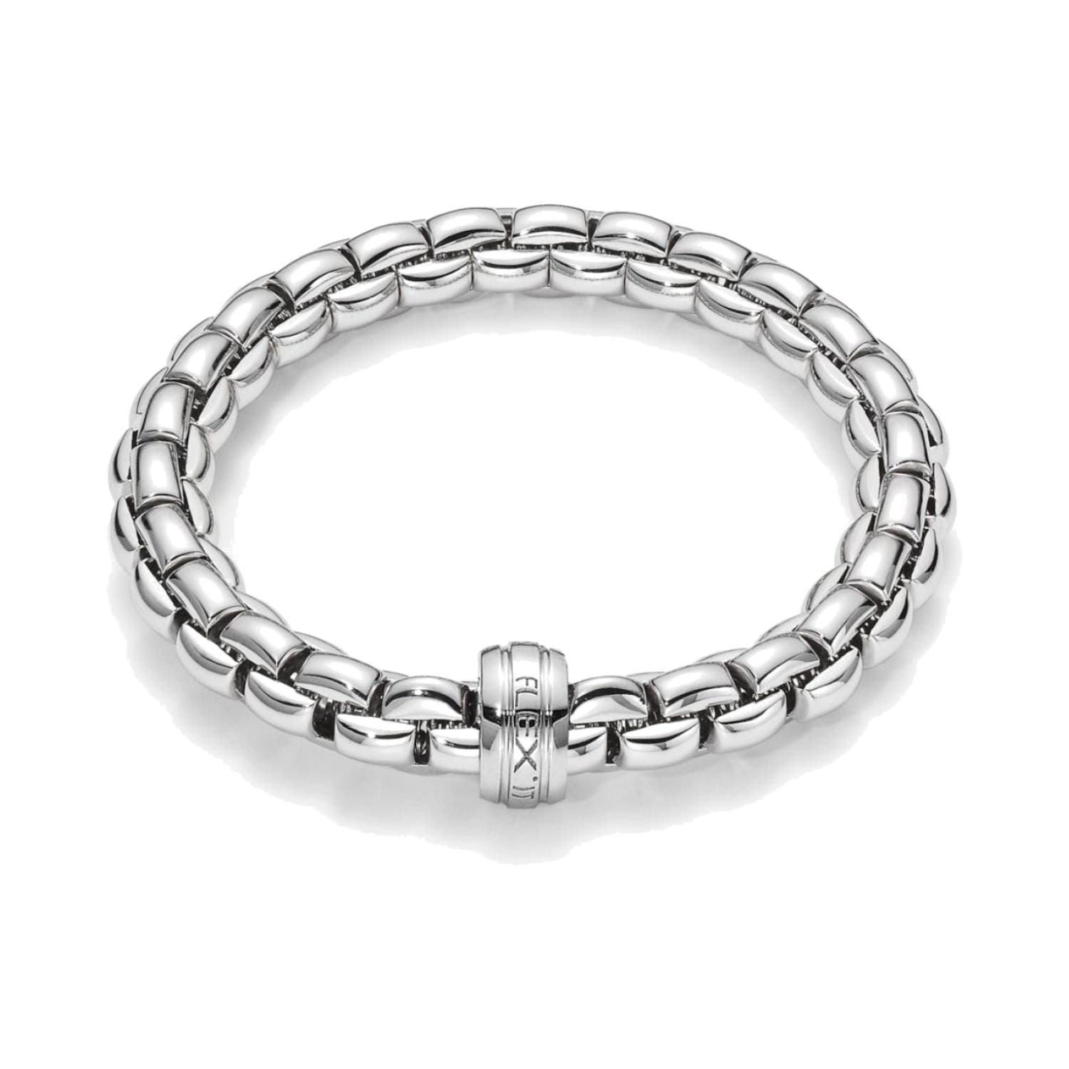 Fope 18k white gold entwined link bracelet