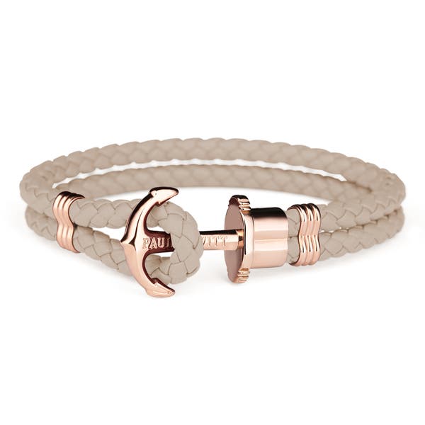 Paul Hewitt Medium Rose Gold-Plated Hazelnut Rope Bracelet.