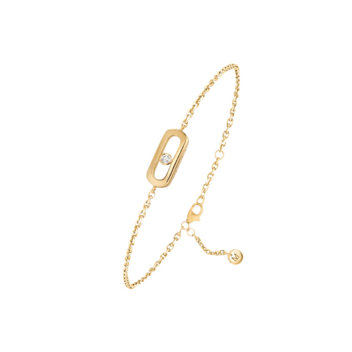 18k Yellow Gold Care(s) Diamond Bracelet